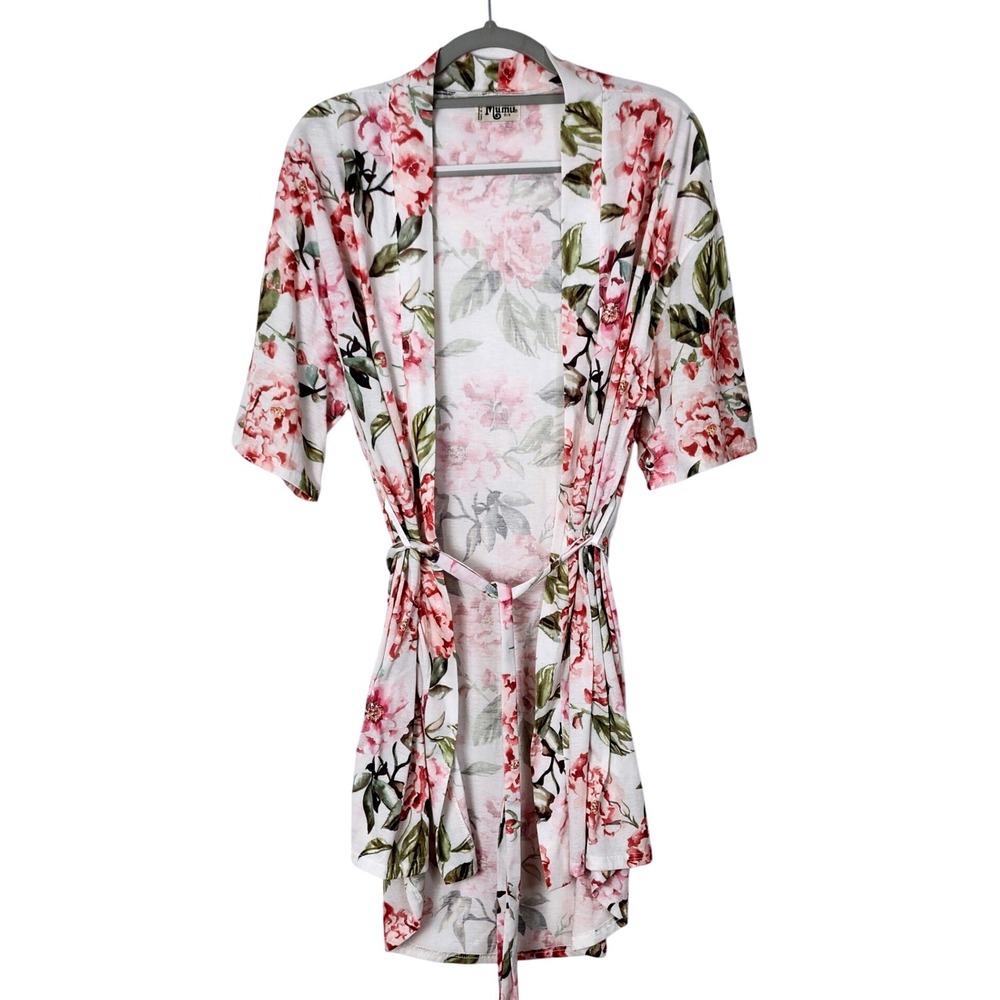 Show Me Your Mumu Brie Kimono Robe One Size Garden Blooms Floral Lightweight